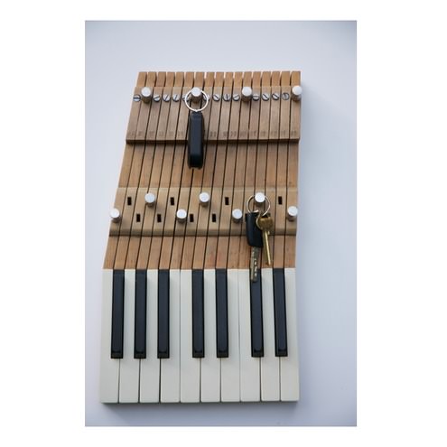 Key Rack Made from Recycled Piano Keys DIY + Crafts Sustainability 