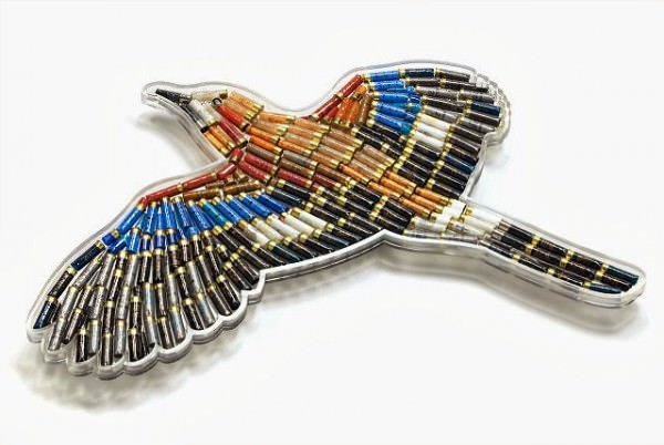 Birds Crafted out of Hundreds of Shotgun Cartridges Art + Graphics 
