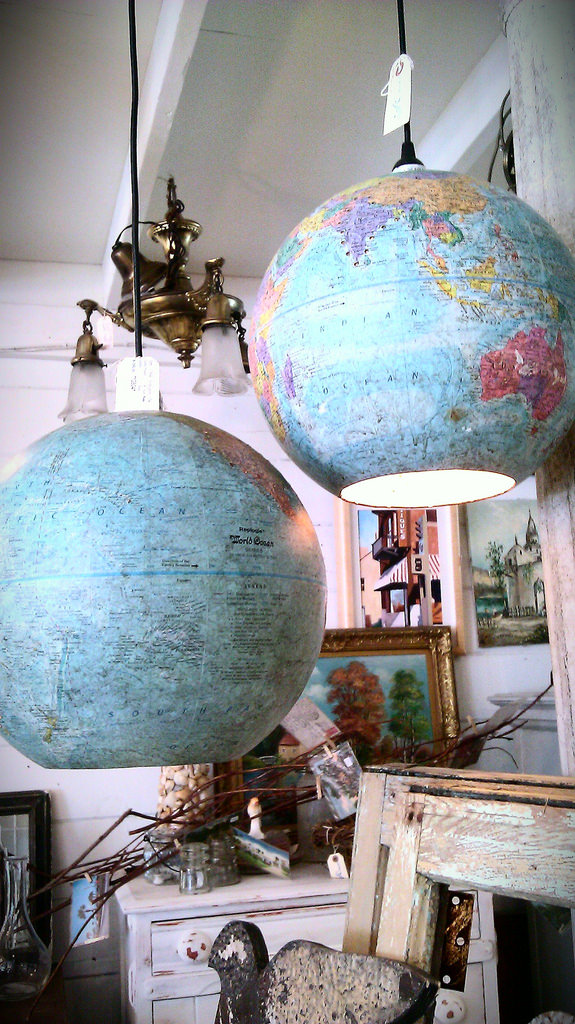 Old Globes Turned into Pendant Lamps Architecture + Interiors 