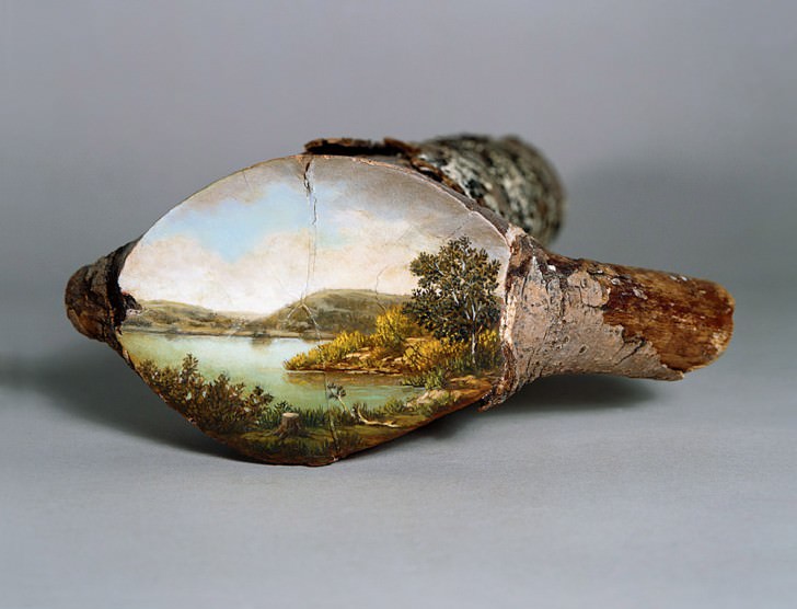 Landscapes Painted On Fallen Tree Logs By Alison Moritsugu Art + Graphics 