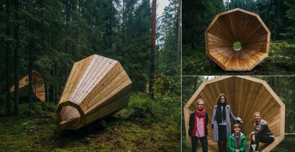 Giant Wooden Megaphones To Amplify The Sounds Of The Forest Animals + Nature 